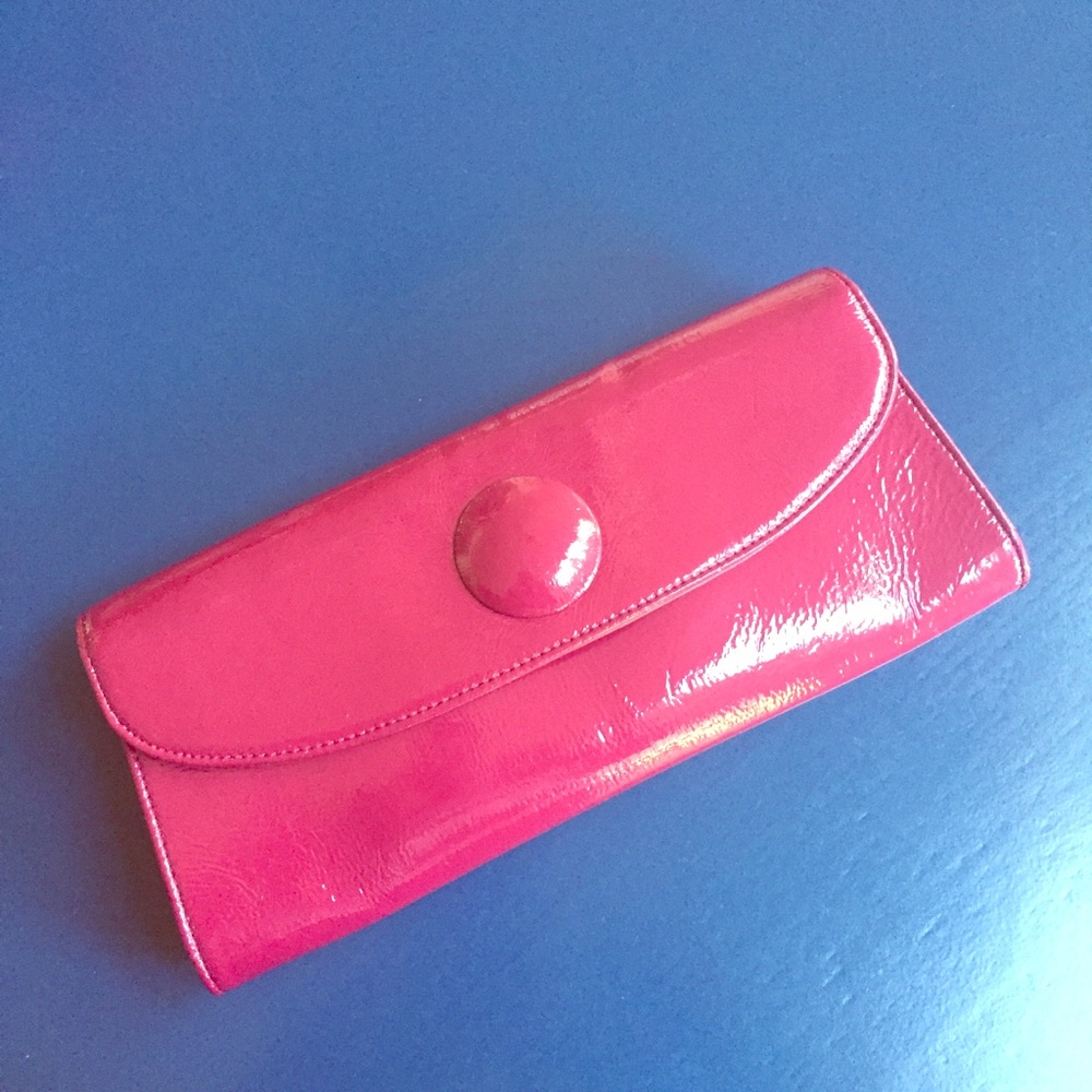 Hobo Raspberry Patent Leather Clutch